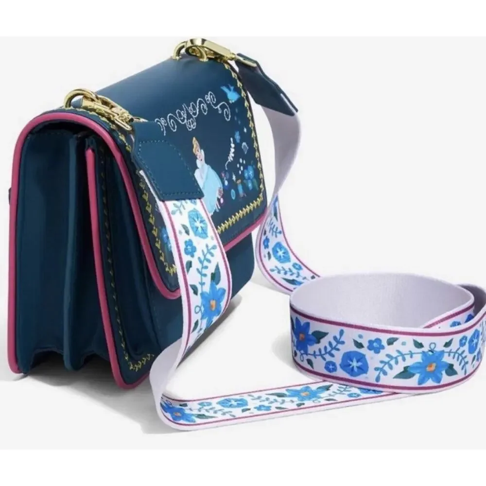 Loungefly Disney Cinderella Storybook Crossbody Bag Purse Princess Jaq Gus NWT